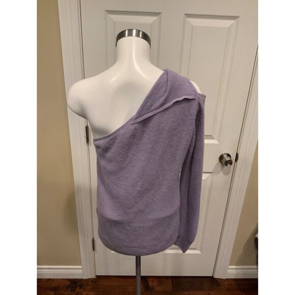 IRO Purple Wool One Sleeve Baurel Sweater, Size Large, NWT! - Picture 2 of 5